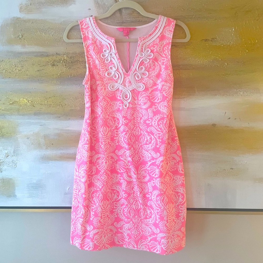 Lilly Pulitzer HARPER SHIFT DRESS Havana Pink Clawdia